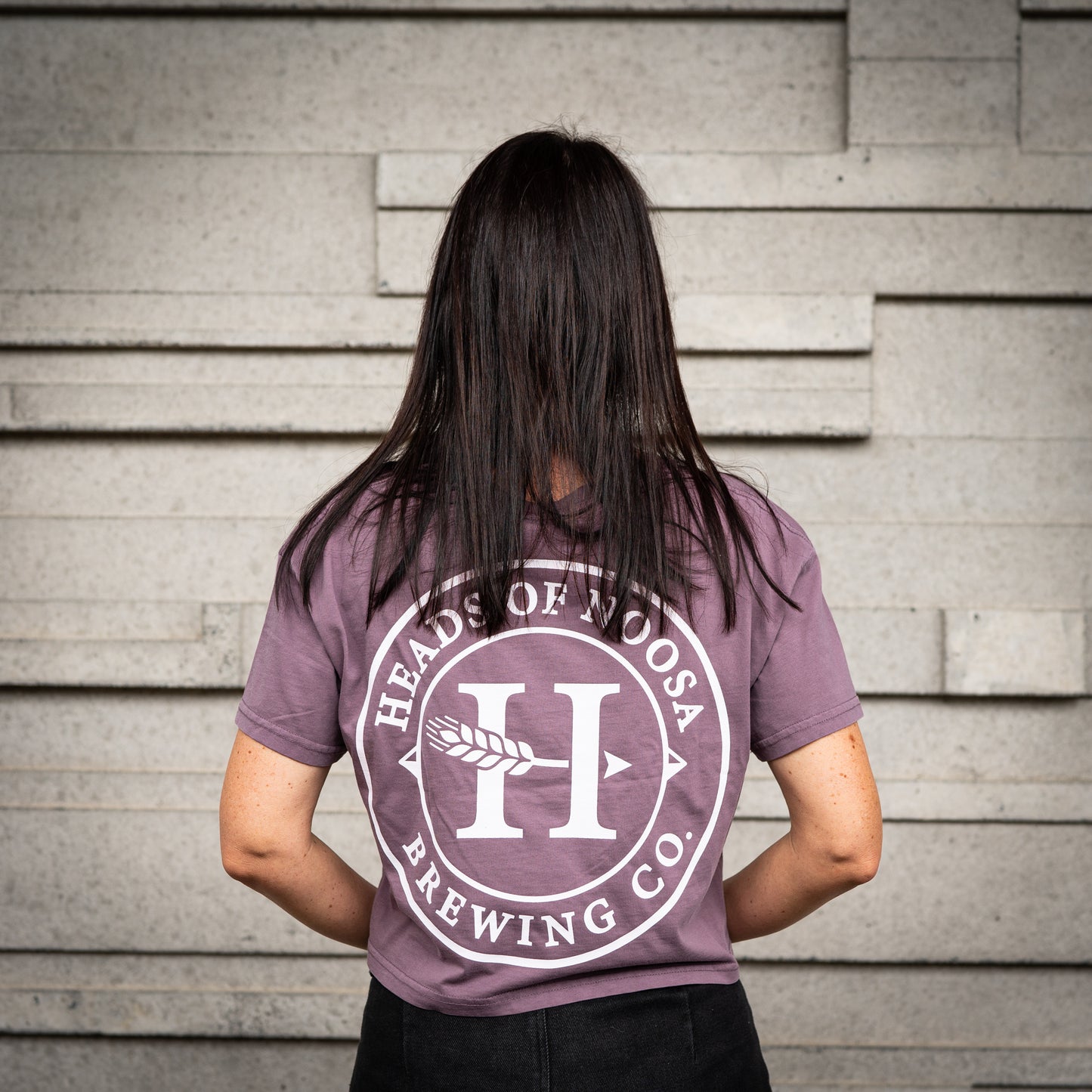 OG Logo Crop Tee | Faded Mauve - Heads of Noosa Brewing Co.