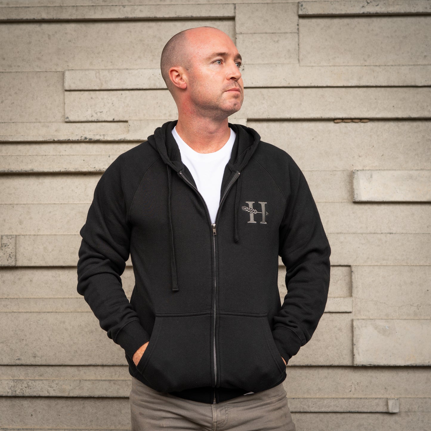 The OG | Black Zip-Up Hoodie - Heads of Noosa Brewing Co.