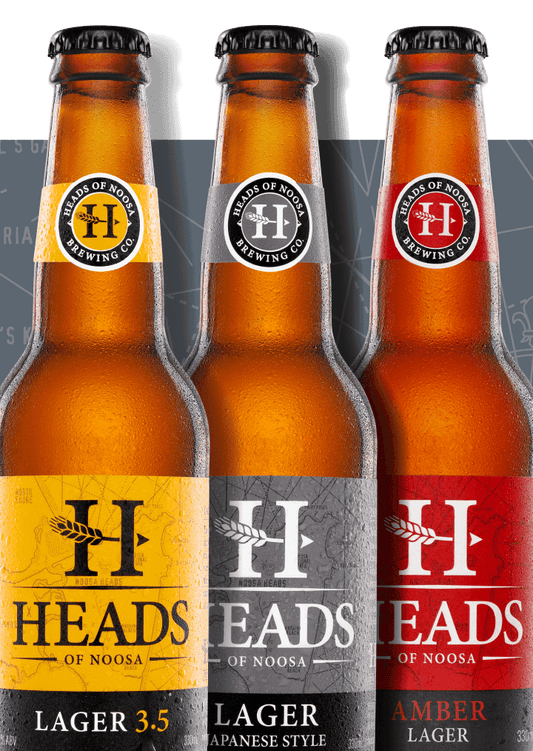 Mixed Carton - 12 x Japanese, 6 x Lager 3.5, 6 x Amber Lager - Heads of Noosa Brewing Co.