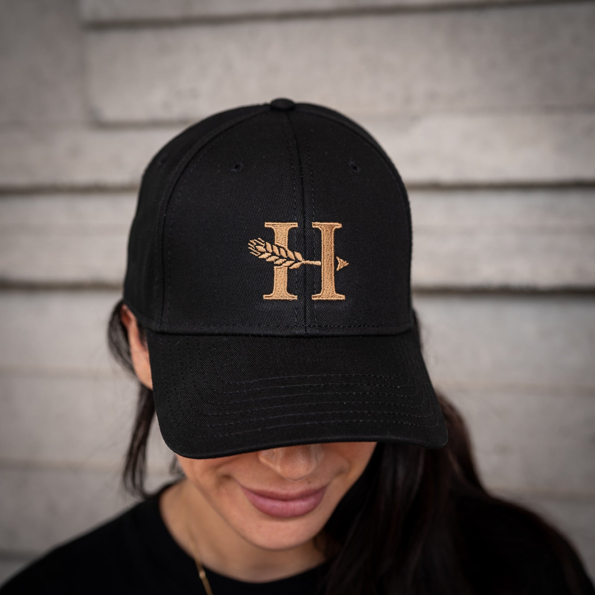 Icon Cap | Black with Tan Logo - Heads of Noosa Brewing Co.