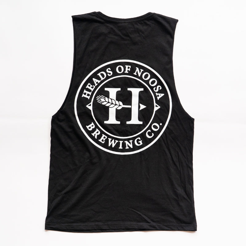 OG Logo Mens Singlet | Black - Heads of Noosa Brewing Co.