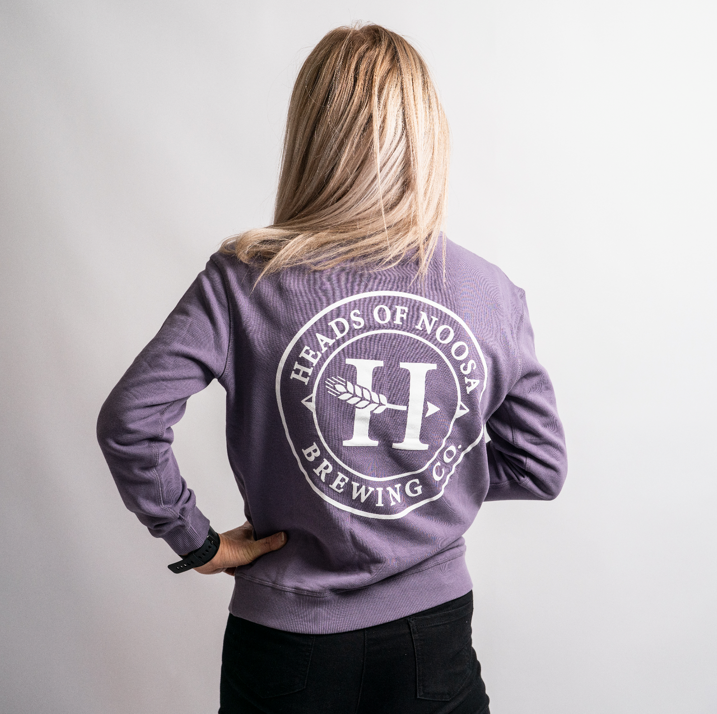 Crew Neck Jumper | Mauve - Heads of Noosa Brewing Co.